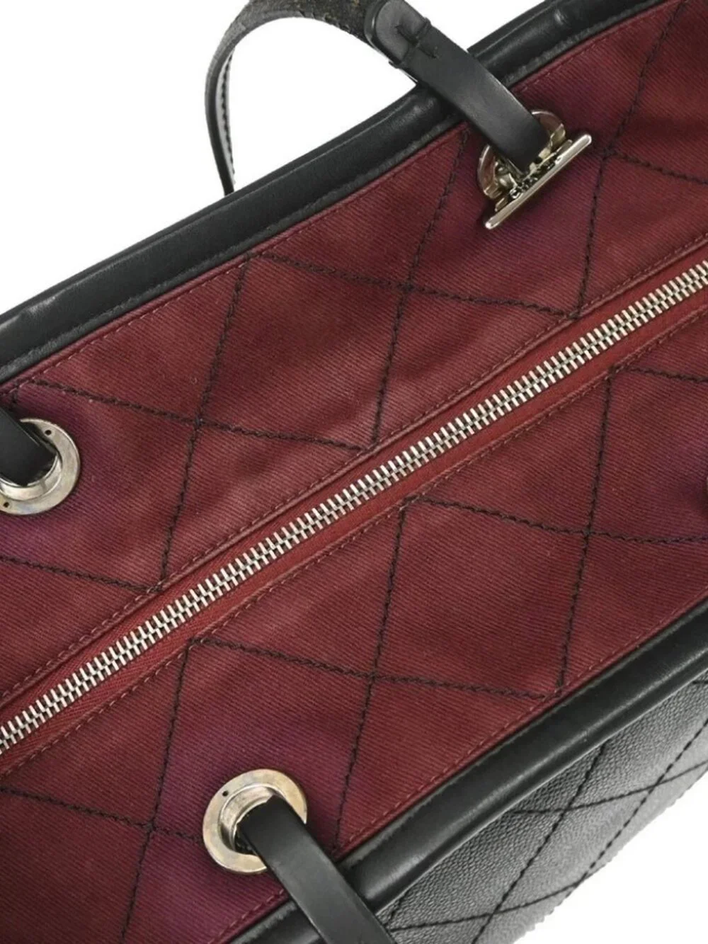 Chanel Black Calfskin On The Road Shopping Fever Tote Bag